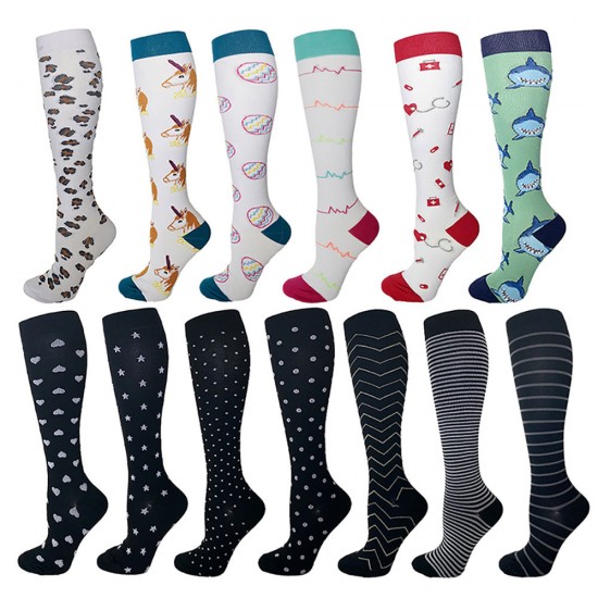 Hot Sale New Arrival Designs Knee High Socks Custom logo Nurse Compression Socks for Men Women Hot Sale New Arrival Designs Knee High Socks Custom logo Nurse Compression Socks for Men Women